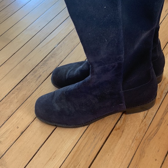 Stuart Weizman Suede Over the Knee Boots - Picture 2 of 6